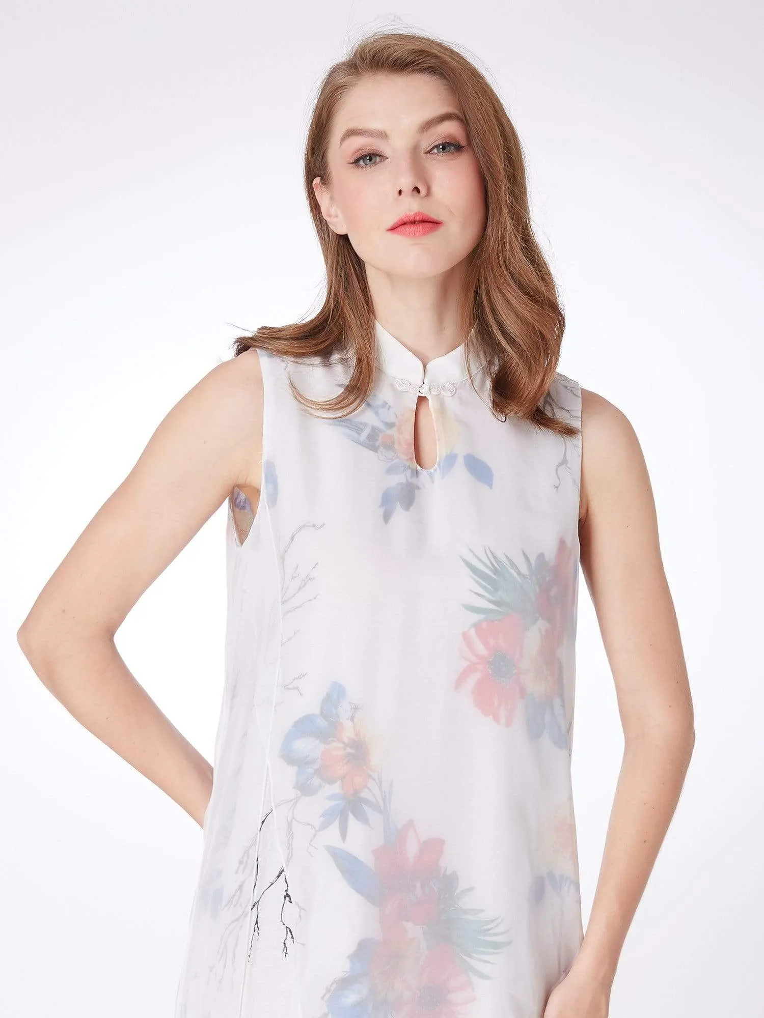 Alisa Pan Floral Print Short Shift Dress