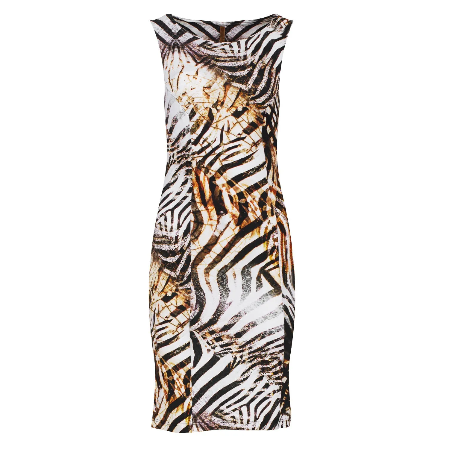 Animal Print Sleeveless Dress by Conquista Fashion