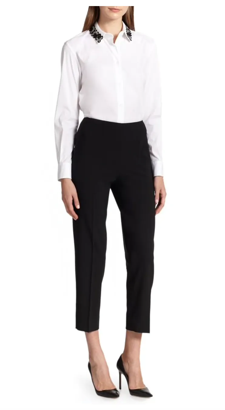 Audrey Black Wool Trousers