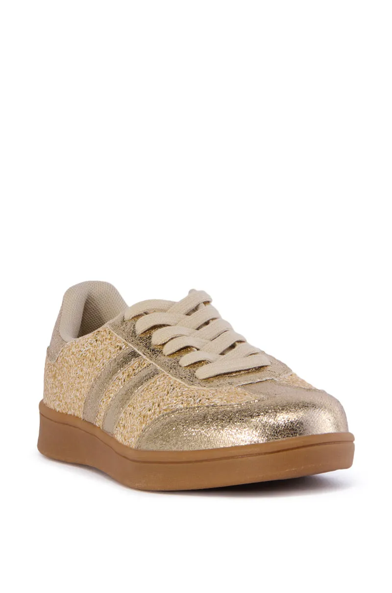 AZALEA WANG ELDER GOLD SNEAKER