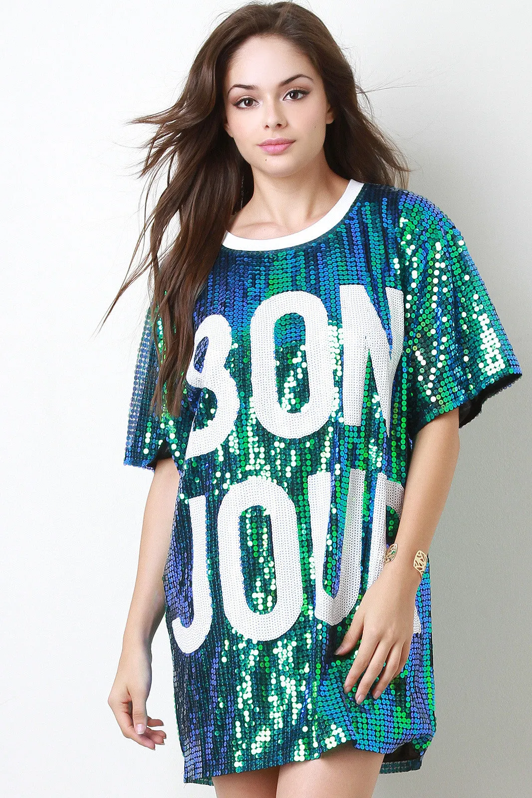 Bon Jour Sequins Shift Dress