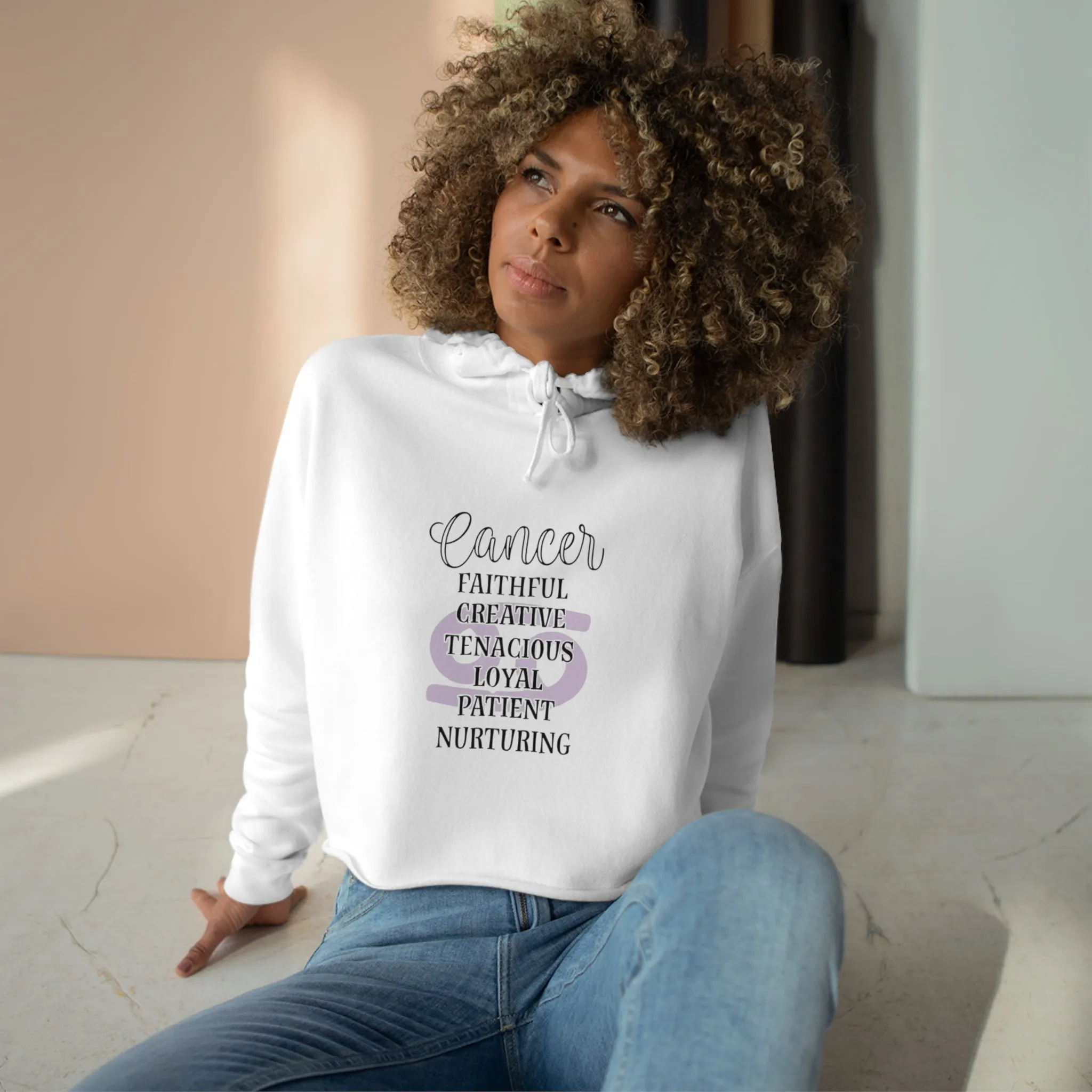 Cancer Characteristic zodiac Crop Hoodie