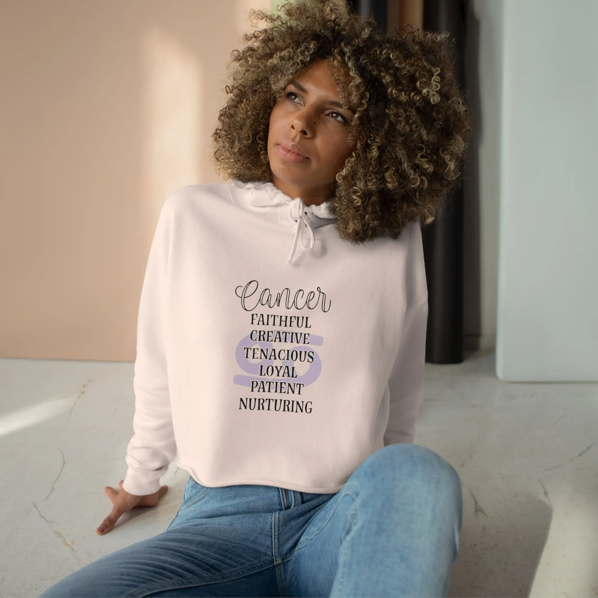 Cancer Characteristic zodiac Crop Hoodie