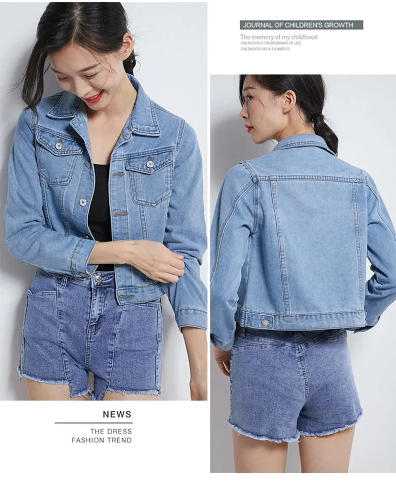 Casual Buttons Denim Jackets