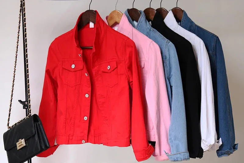 Casual Buttons Denim Jackets