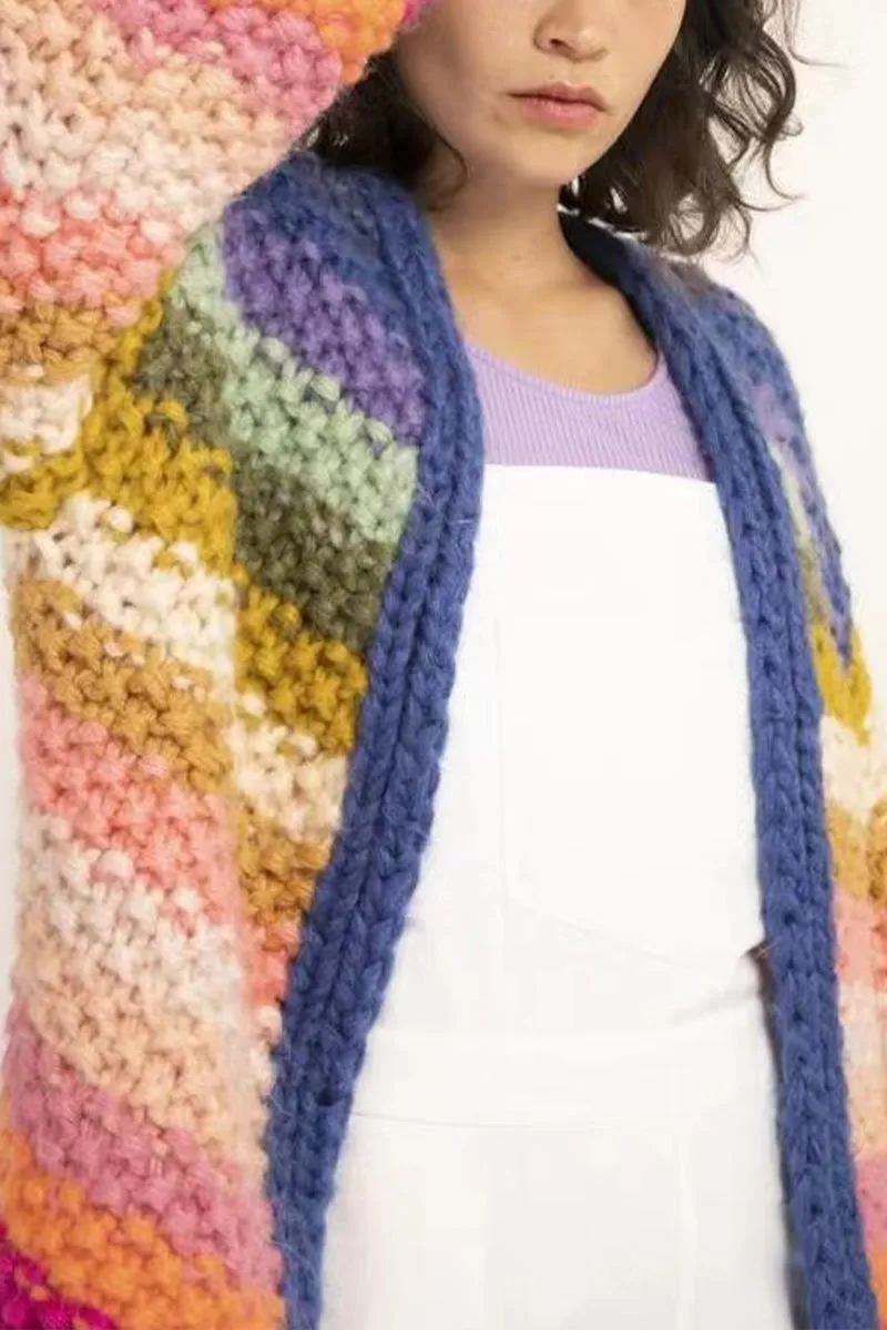 CF0130 Rainbow Color Cardigan