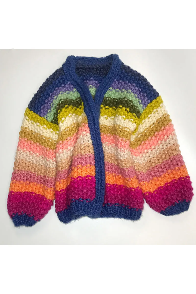 CF0130 Rainbow Color Cardigan