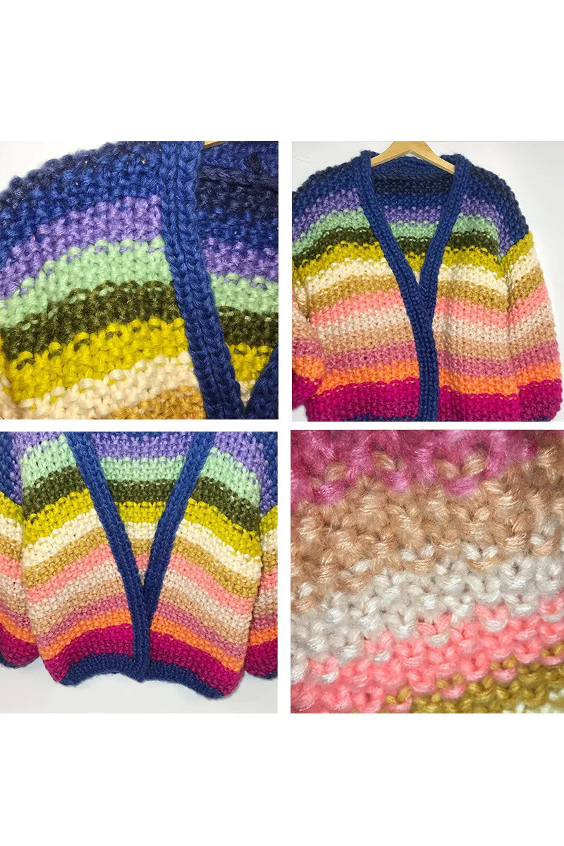 CF0130 Rainbow Color Cardigan