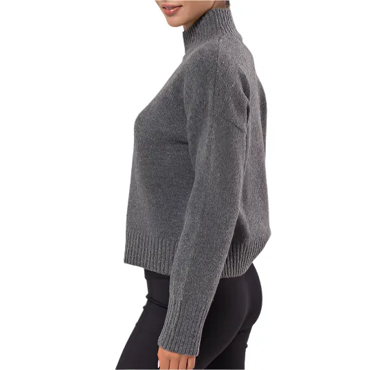 Charcoal High-Neck Sweater