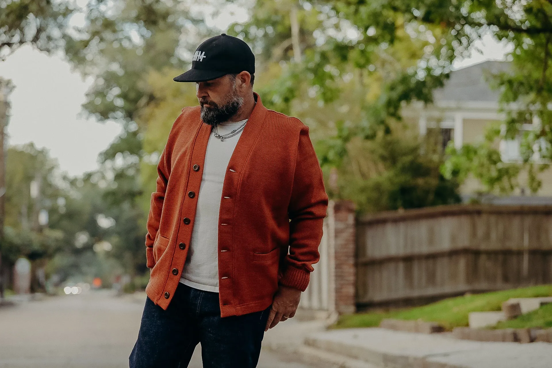 Classic Cardigan - Burnt Orange