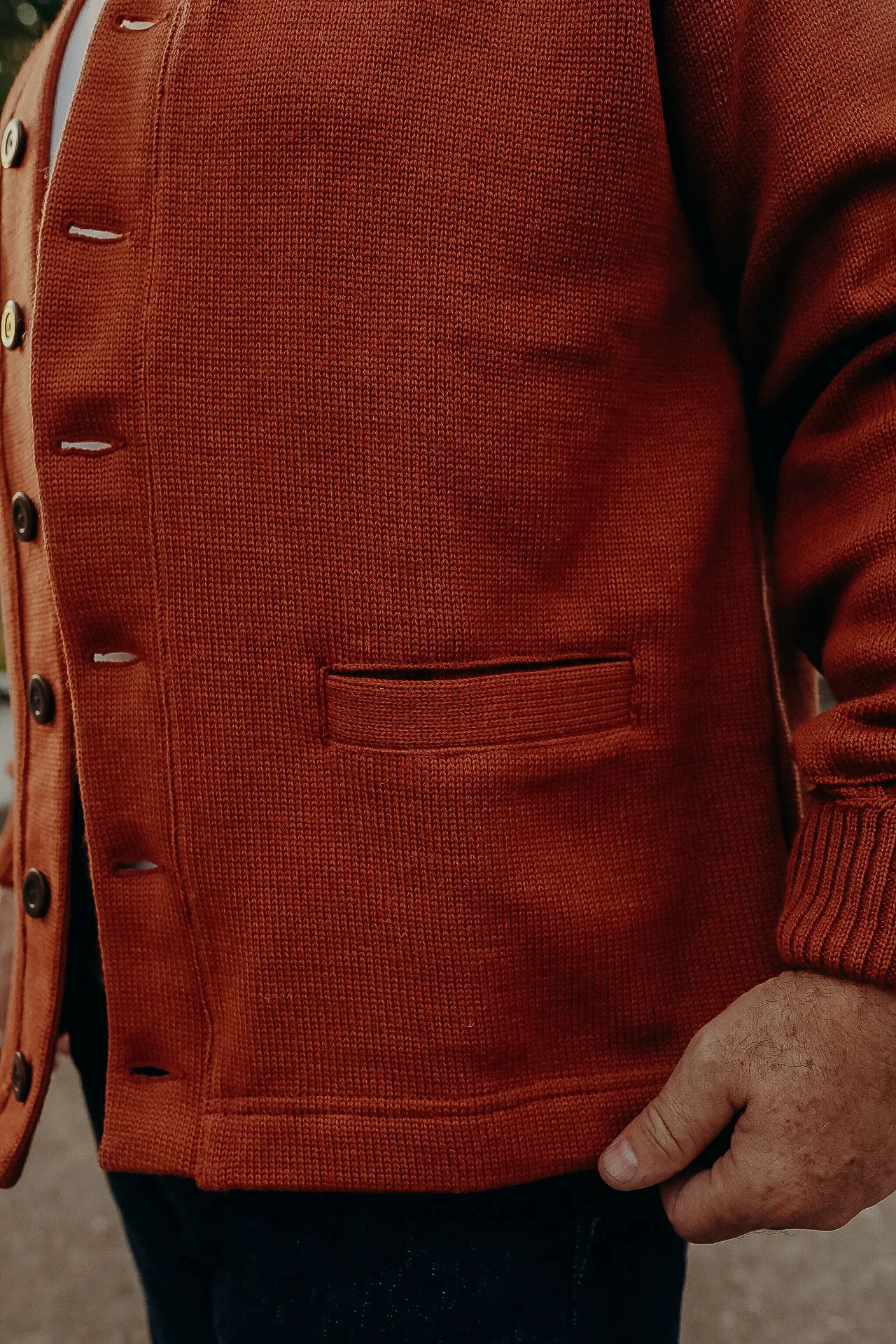 Classic Cardigan - Burnt Orange