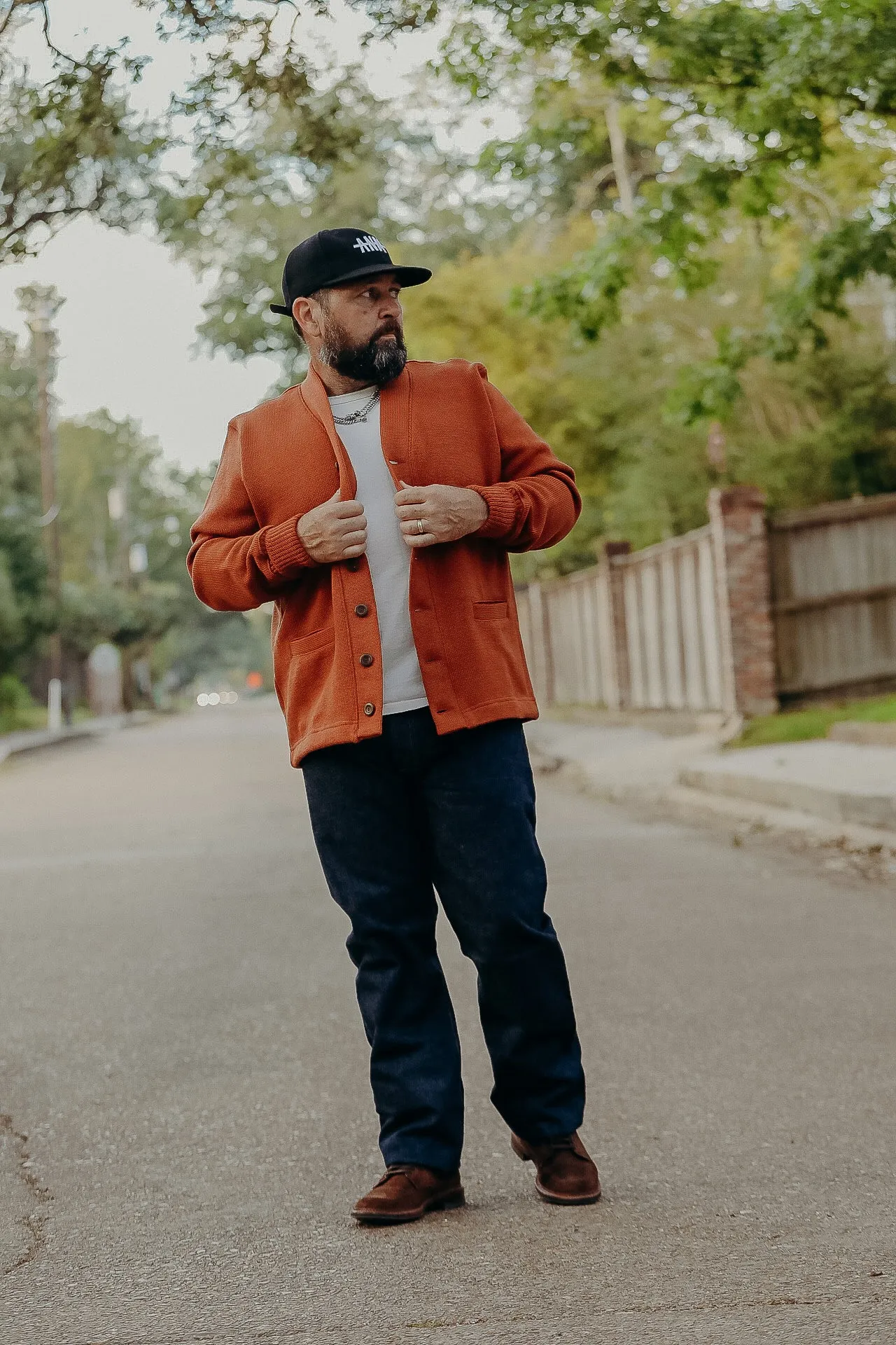 Classic Cardigan - Burnt Orange