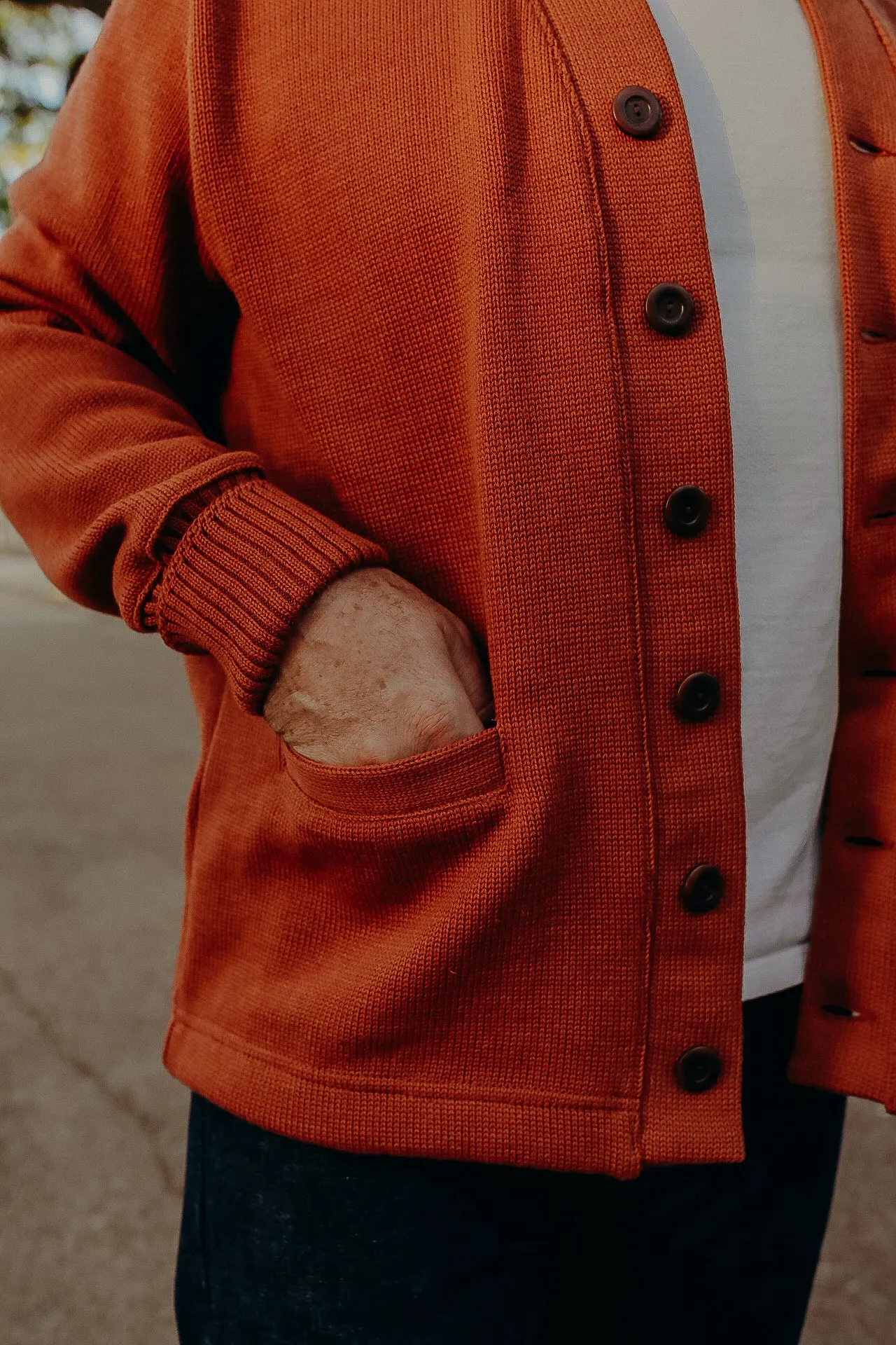 Classic Cardigan - Burnt Orange