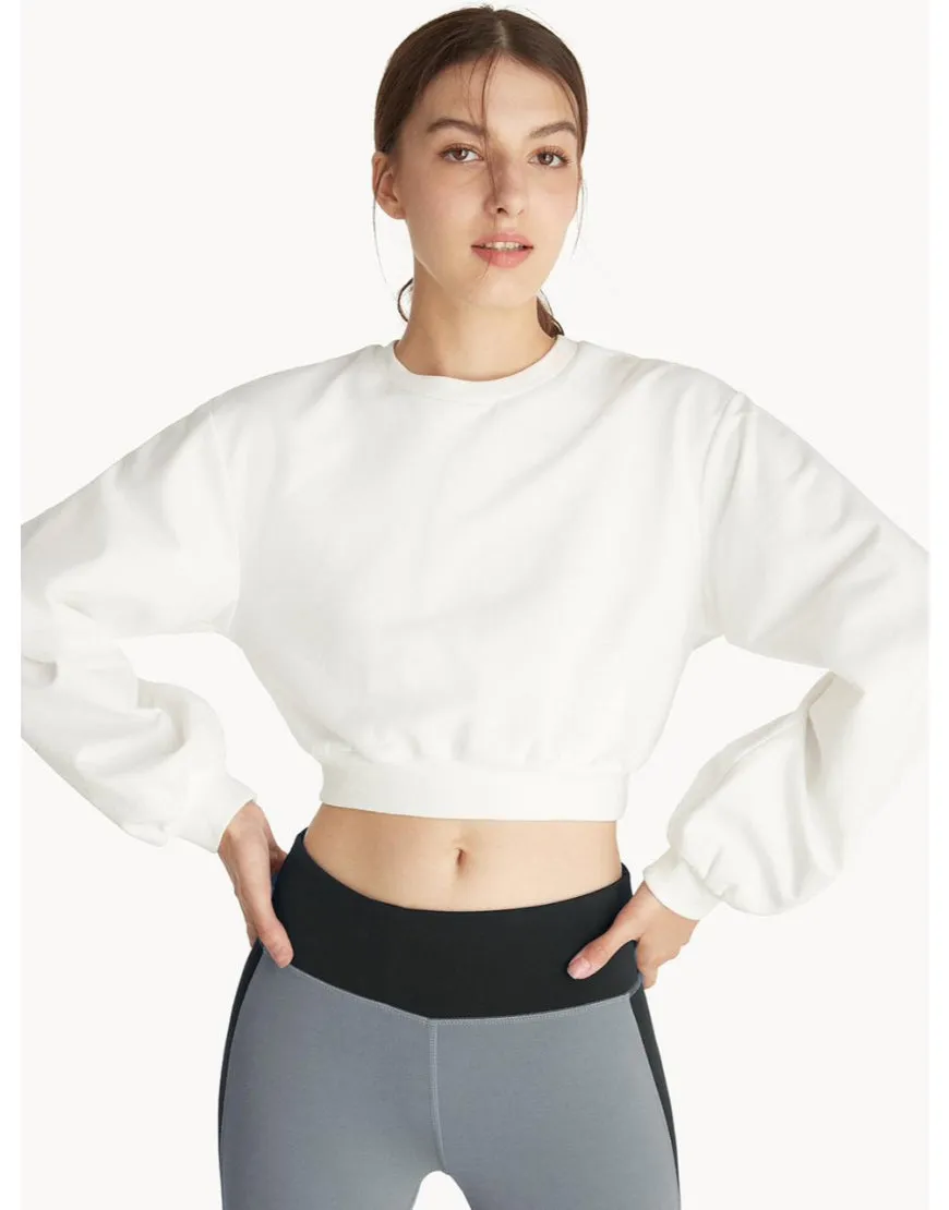 Cropped Fleece Sweatshirt(Minor Defect)