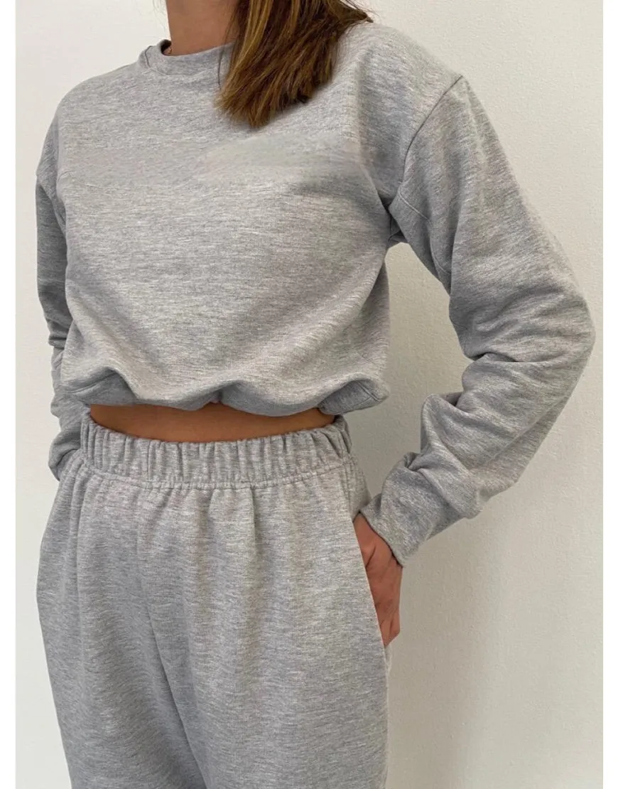 Cropped Fleece Sweatshirt(Minor Defect)