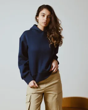 CROPPED HOODIE NAVY BLUE