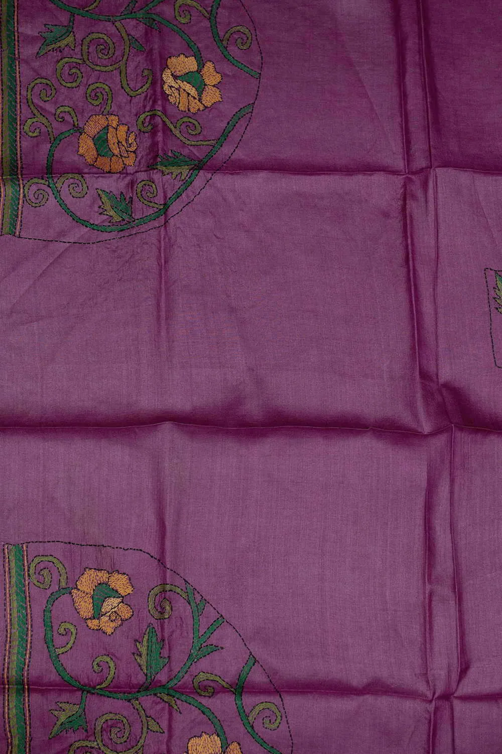 Dark Pink Kantha Silk Blouse