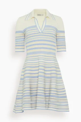 Dessie Mini Dress in French Blue Stripes