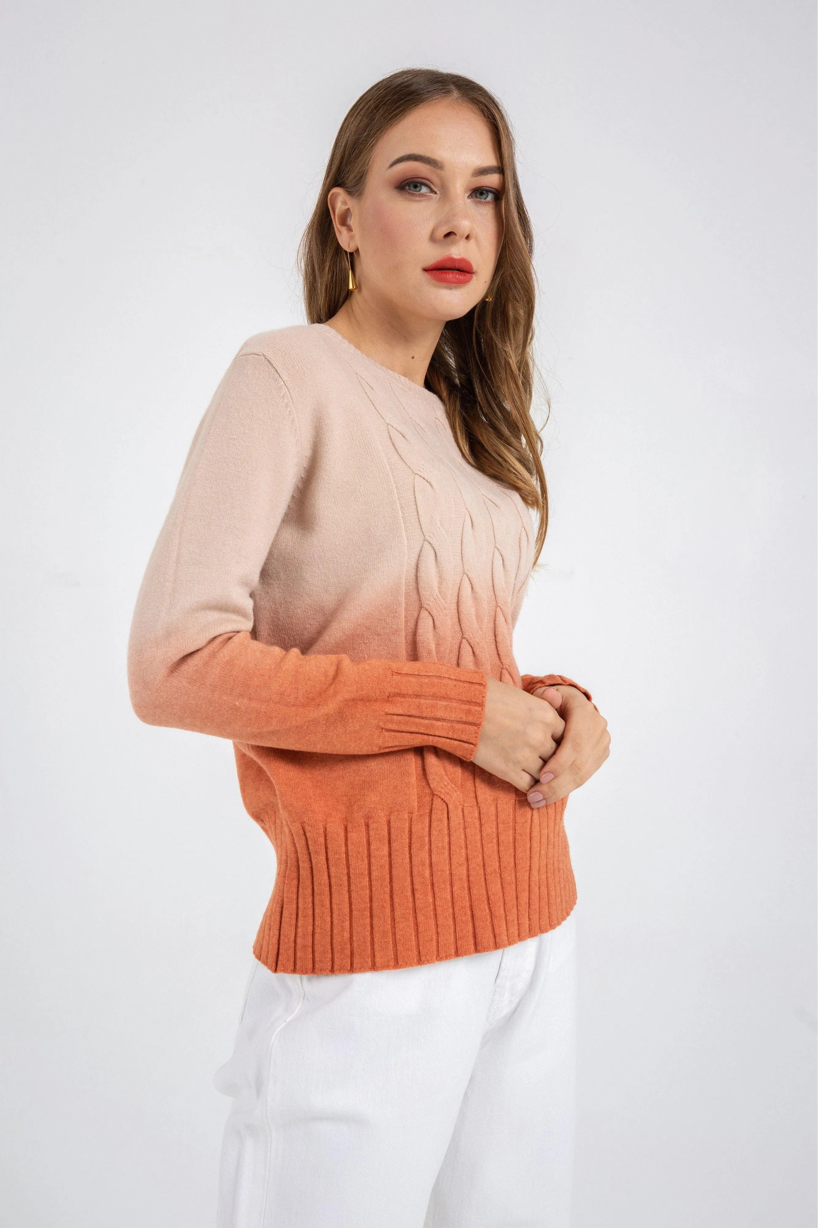 Dip Dye Knitted Sweater