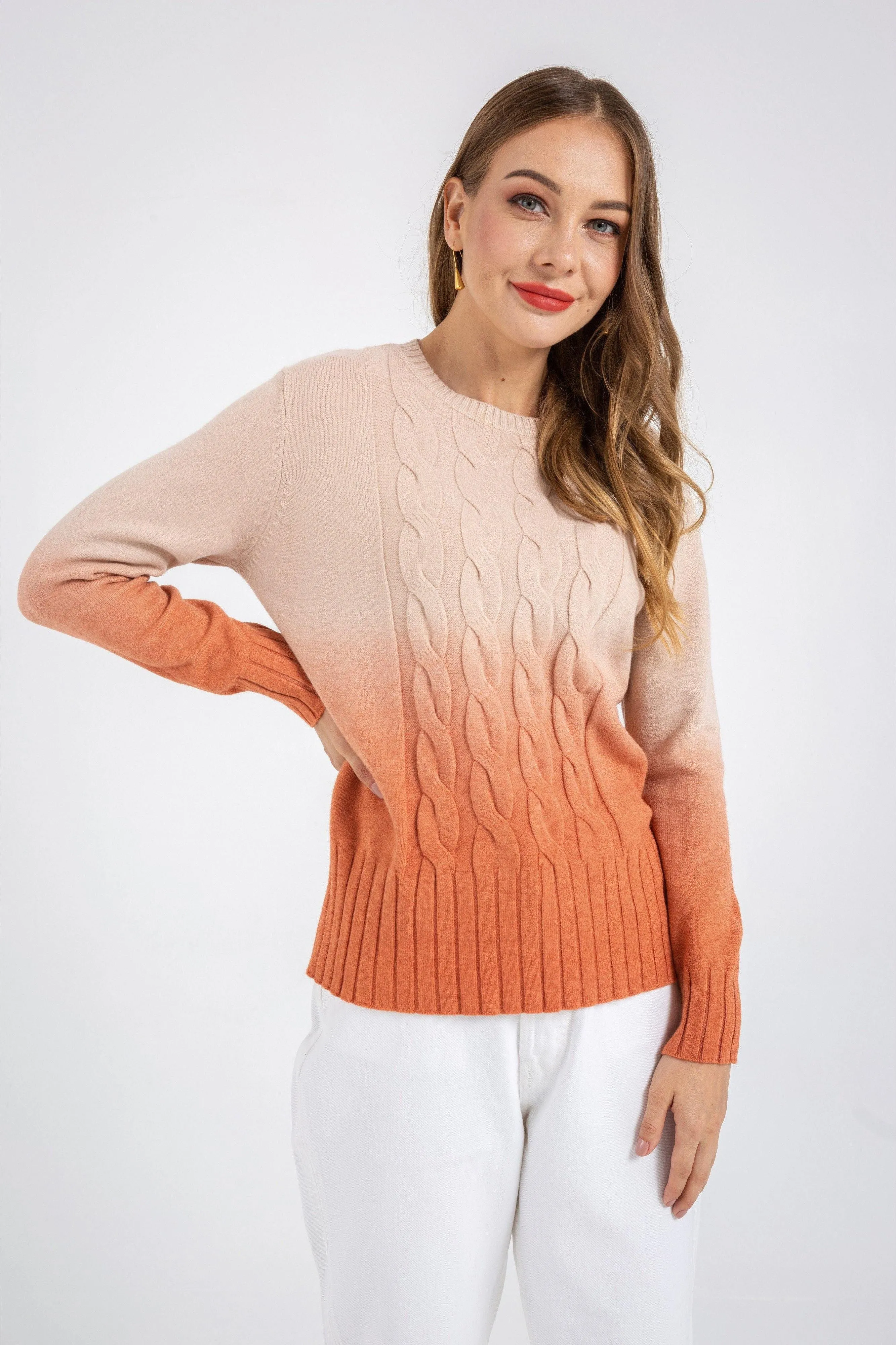 Dip Dye Knitted Sweater