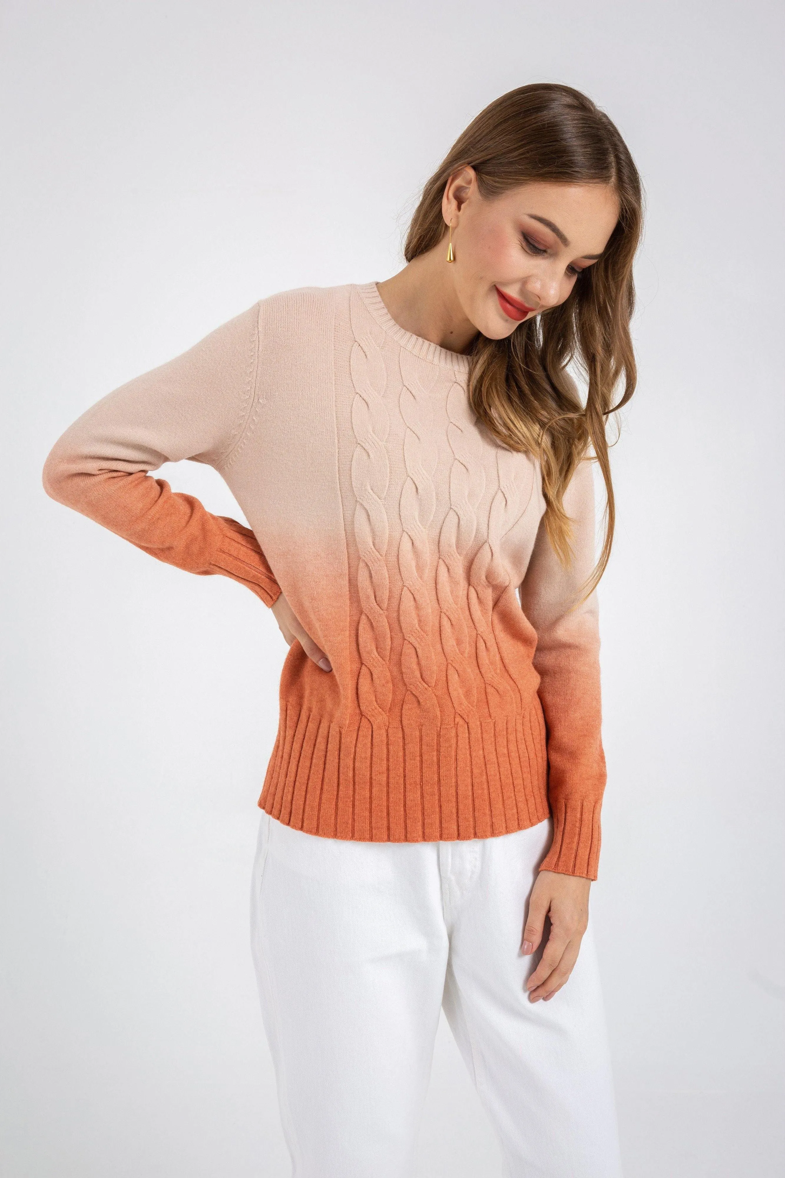 Dip Dye Knitted Sweater