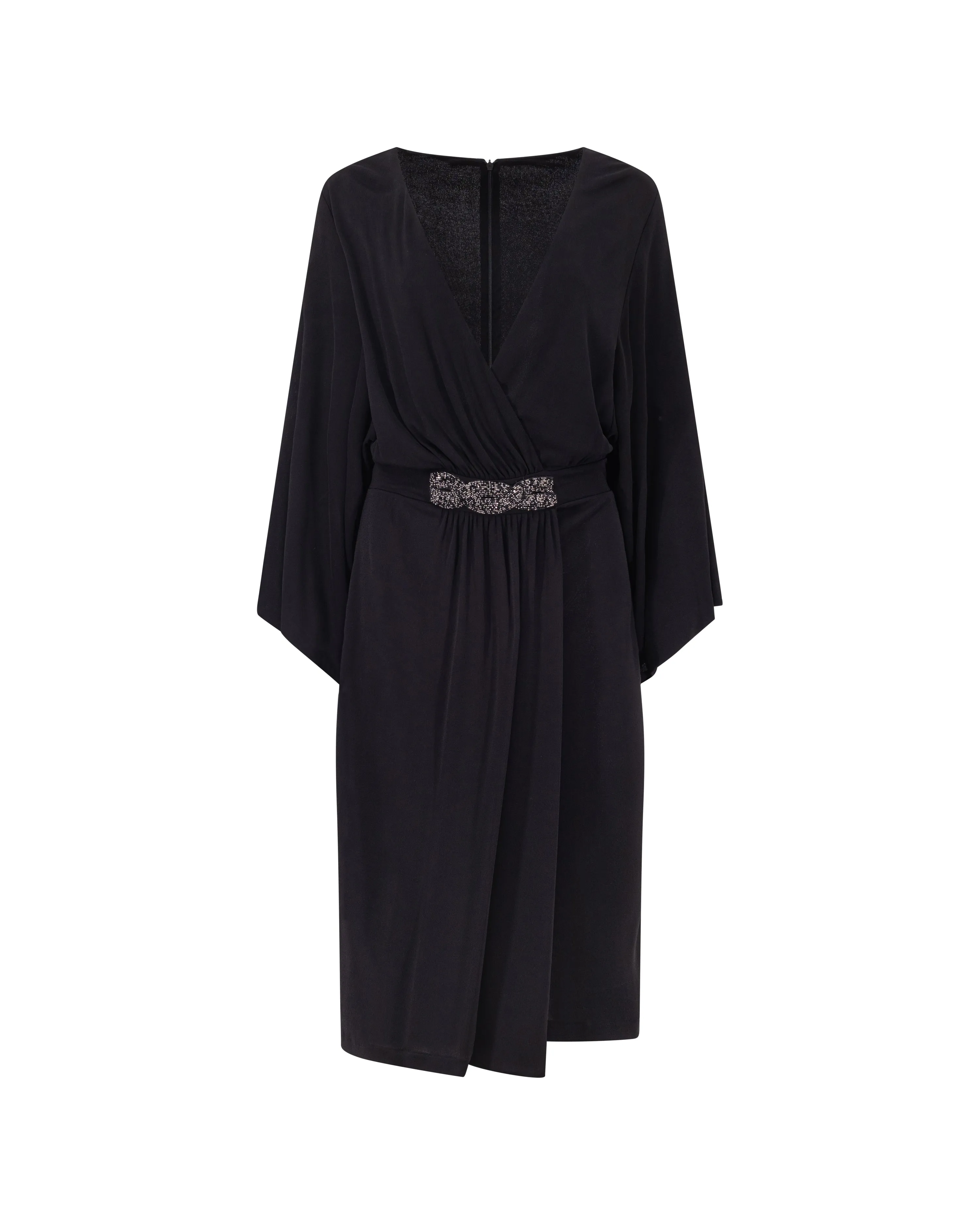 ETRO New Women's Black Silk Flare Dress