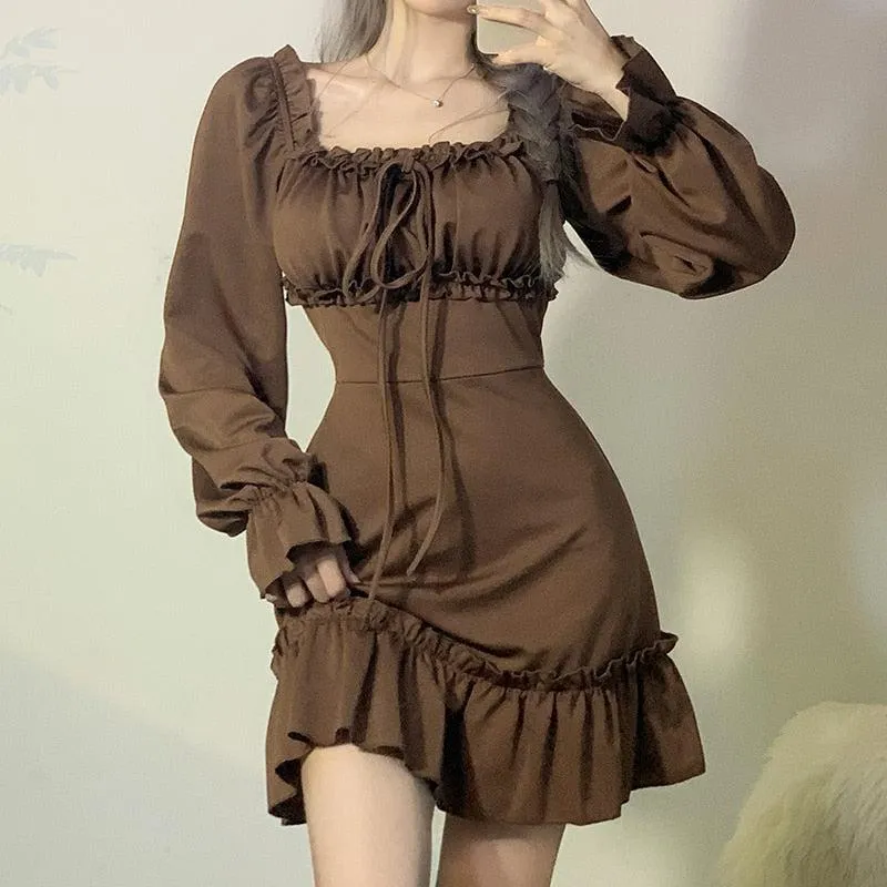 Fairy Grunge Ruffled Mini Dress