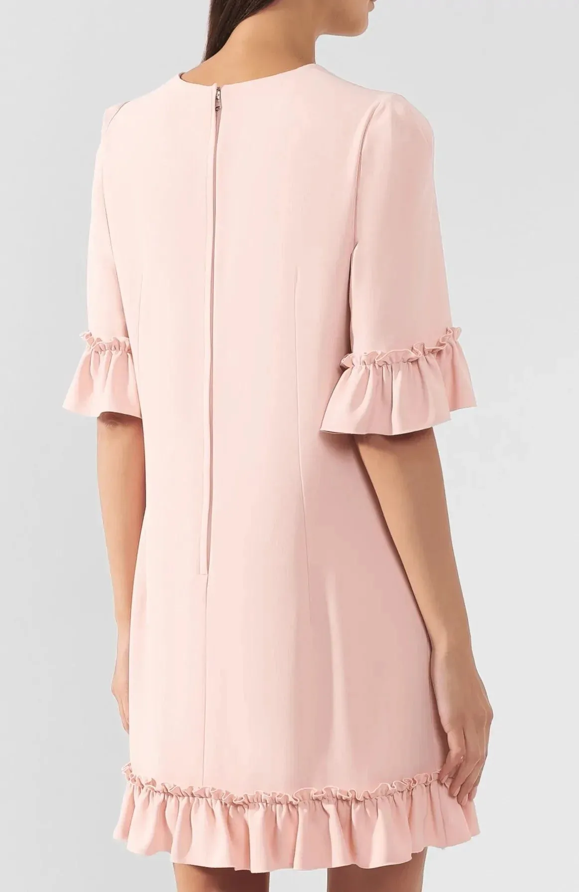 Frill-Trim Shift Dress