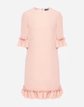 Frill-Trim Shift Dress