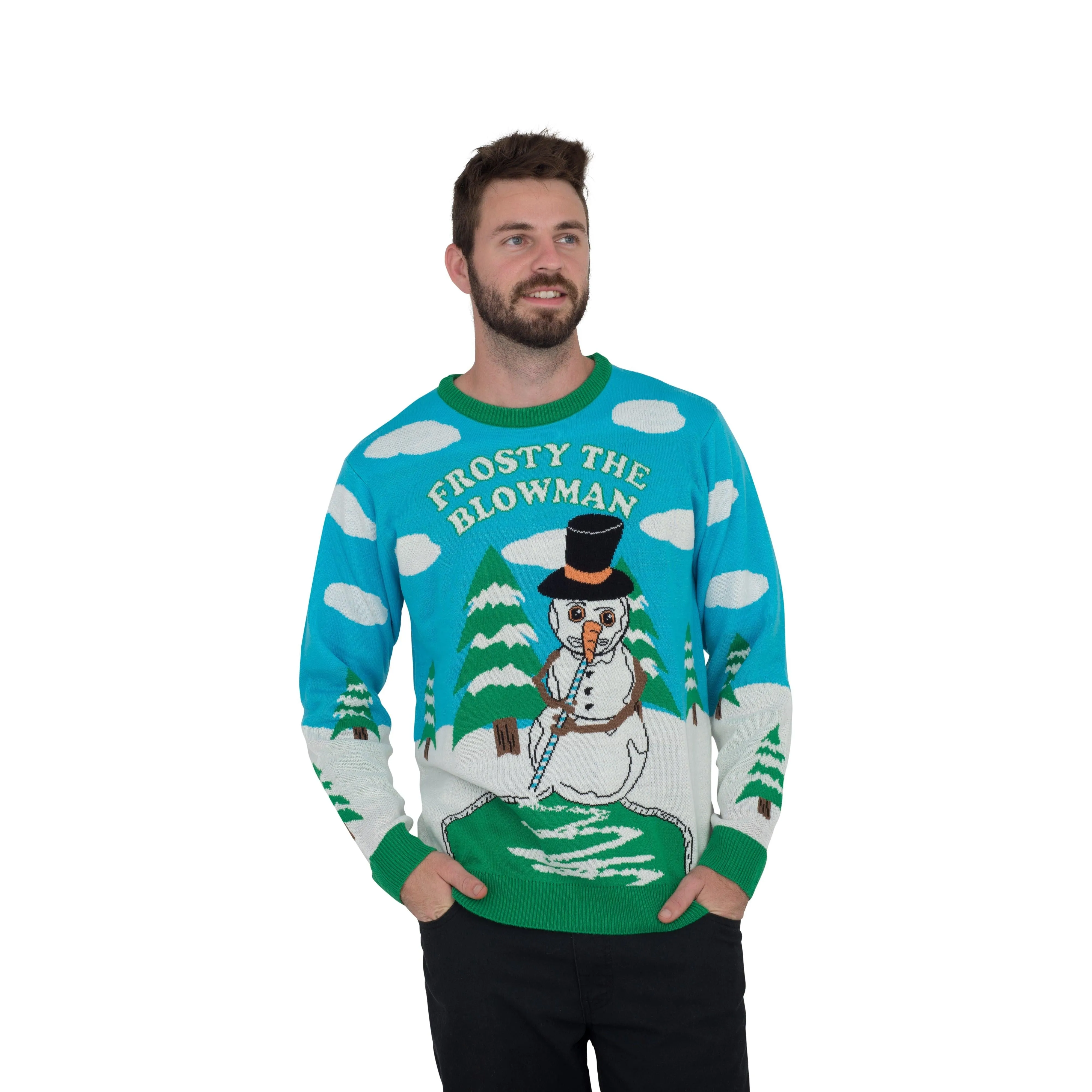 Frosty the Blowman Snowman Ugly Christmas Sweater