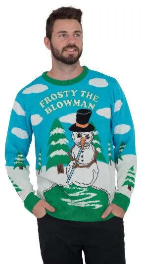 Frosty the Blowman Snowman Ugly Christmas Sweater