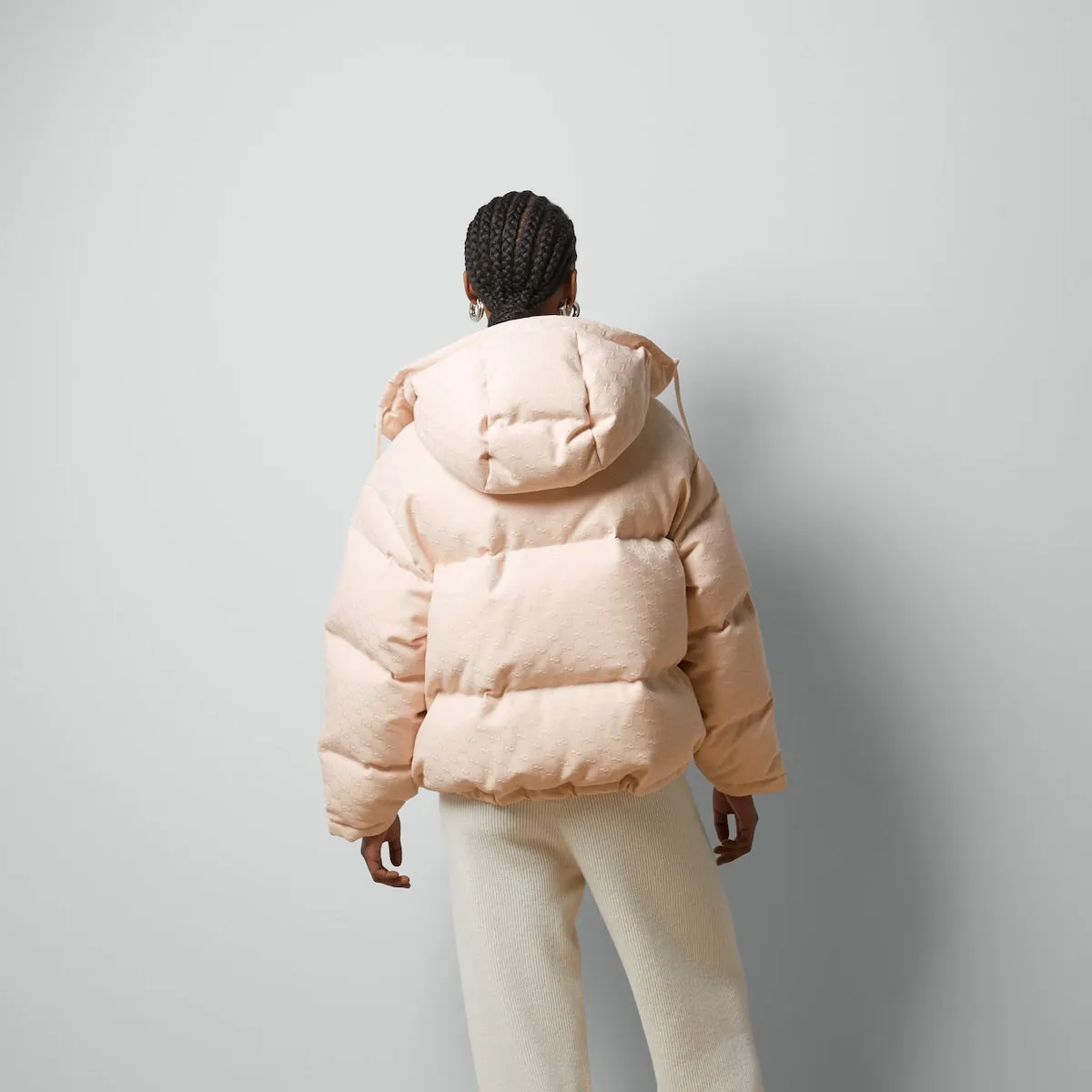 GG cotton canvas puffer jacket