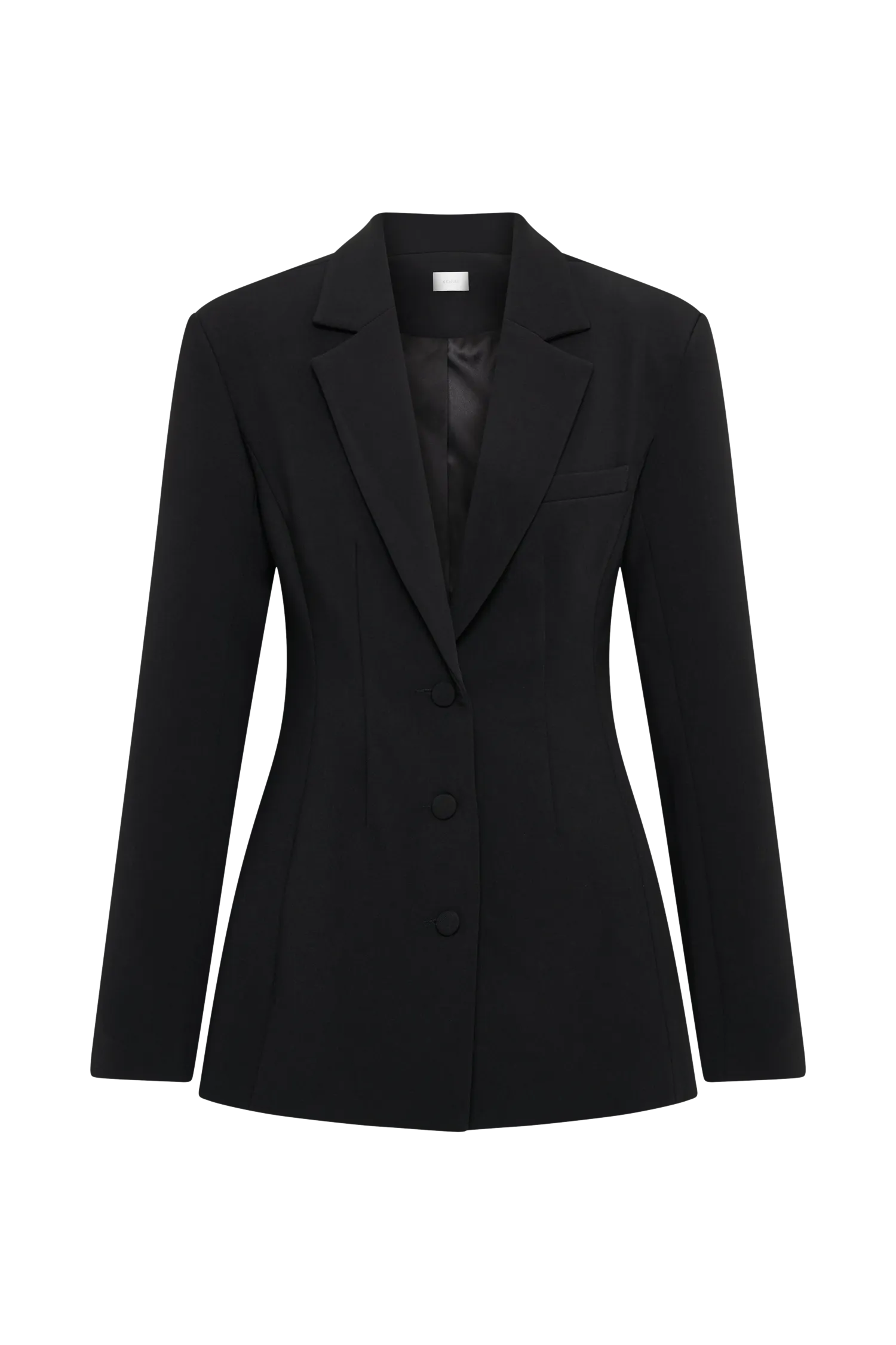 Greer Hourglass Suiting Blazer - Black