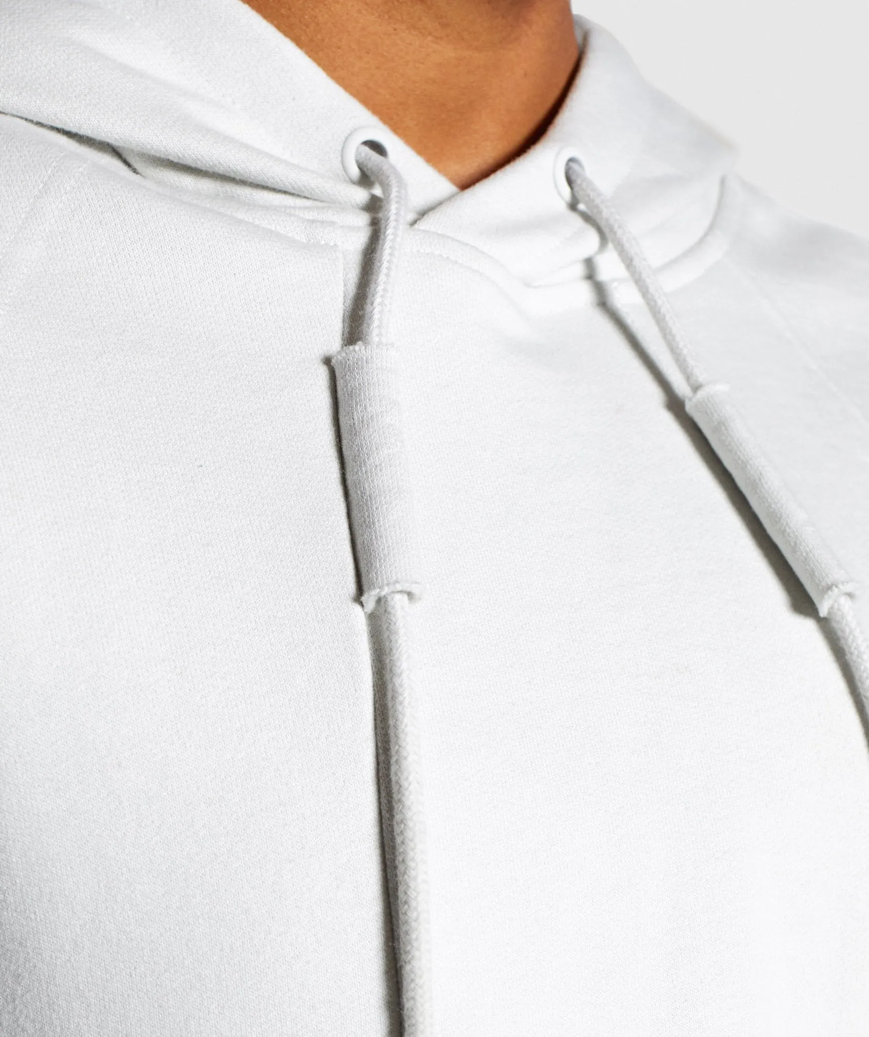 Gymshark Legacy Fitness Super Cropped Hoodie - Light Grey