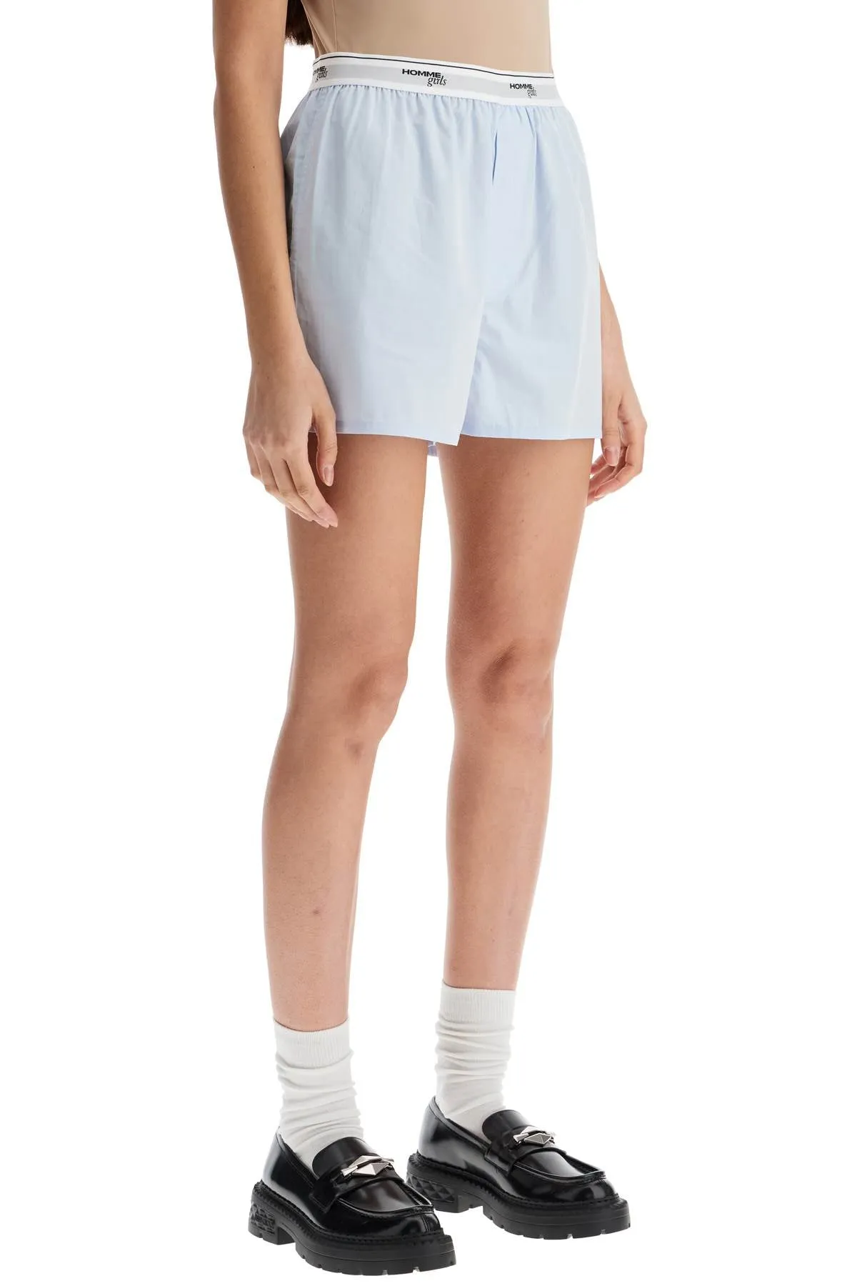 High-Waisted Cotton Boxers