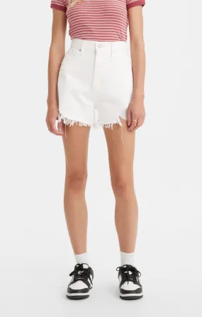 High Waisted Mom Shorts - Cumulus