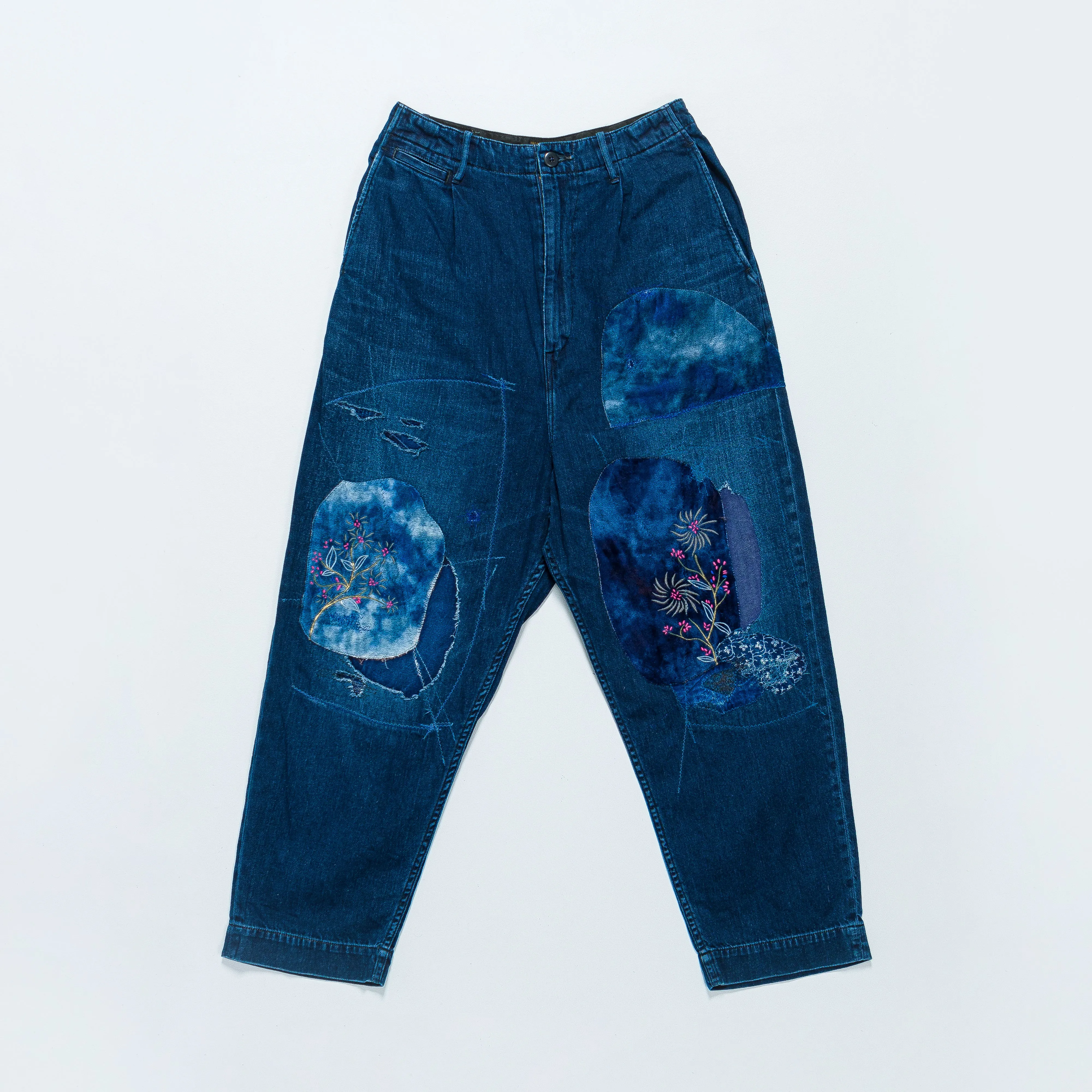 IDGxIDG Denim High Waisted Nime Pants (Gypsy Patch Remake) - Indigo