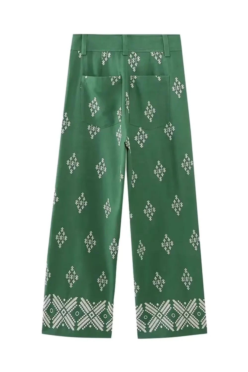 'Janice' Embroidered Capri Trousers