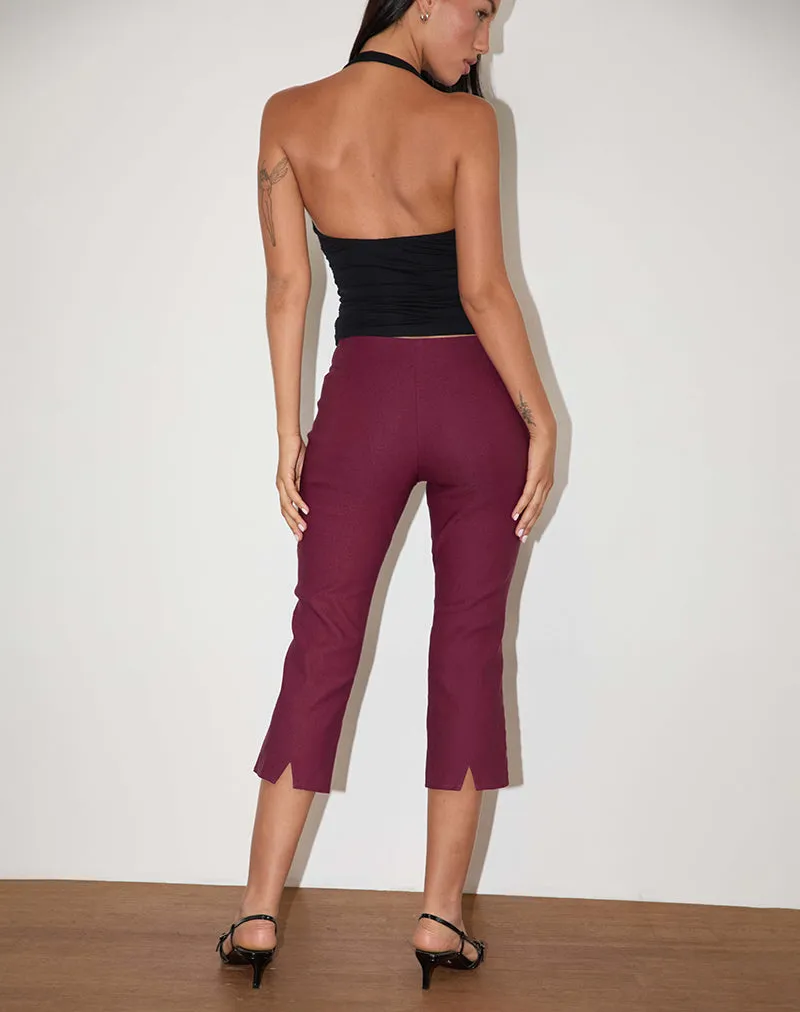 Kila Capri Trousers in Tailoring Burgundy