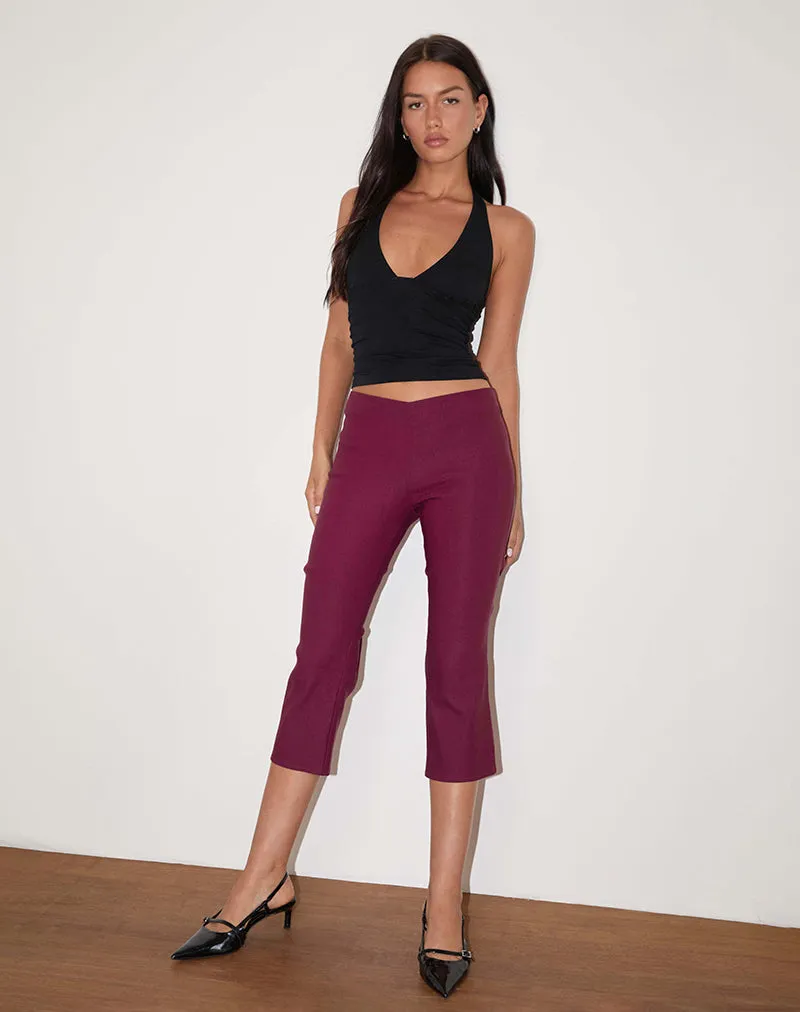 Kila Capri Trousers in Tailoring Burgundy