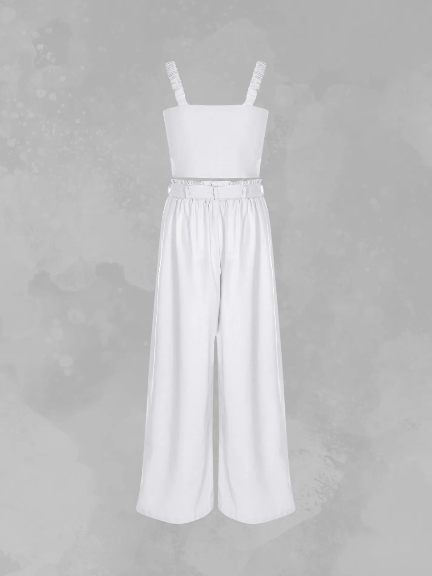 Linen Palazzo Pants - White