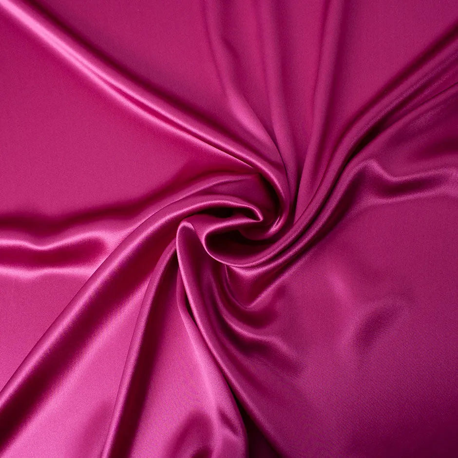 Magenta Pink Pure Silk Satin (A 2m Piece)