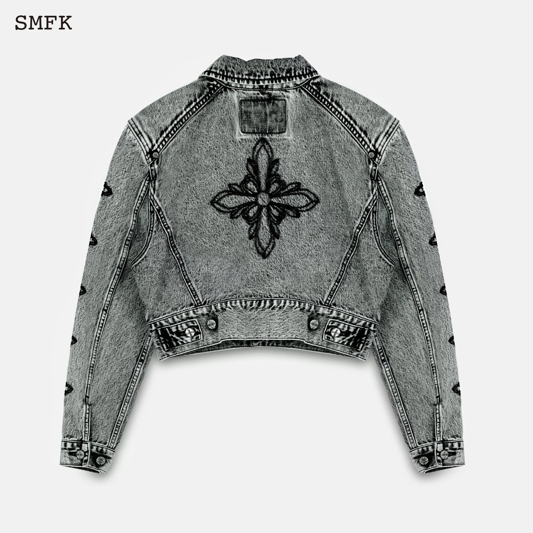 Magnolia Cross Biker Denim Jacket