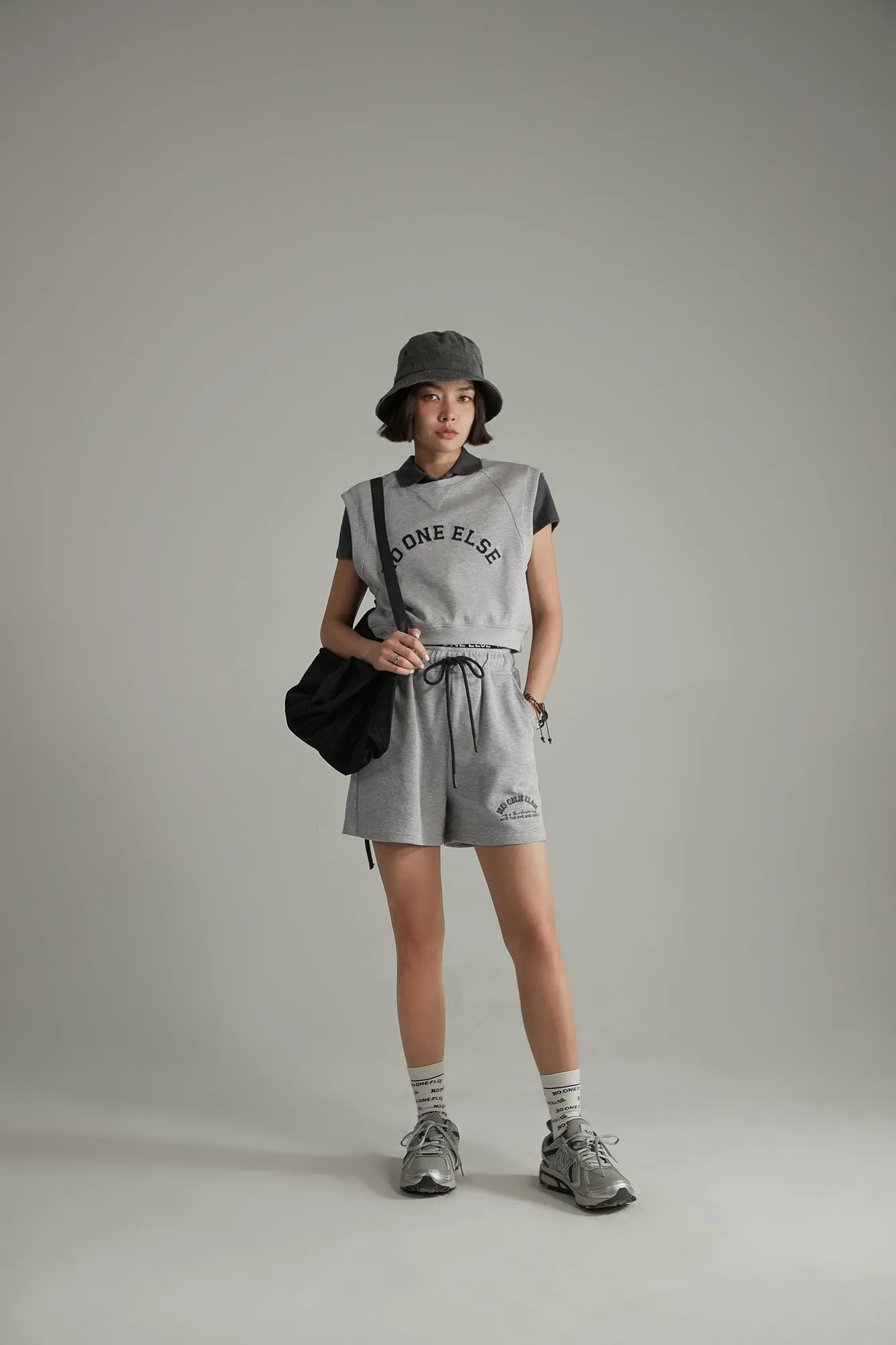 Noe Logo Cropped Sleeveless Sweatshirt