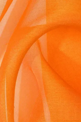 Orange Silk Organza Fabric