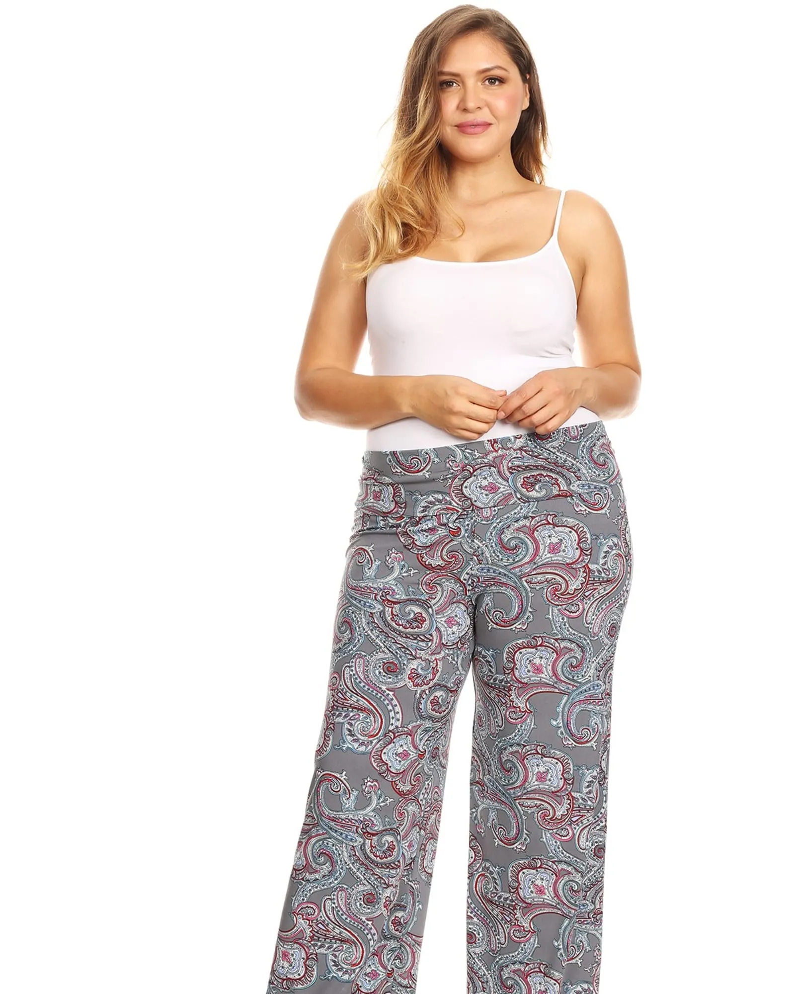 Paisley Printed Palazzo Pants | Charcoal Paisley