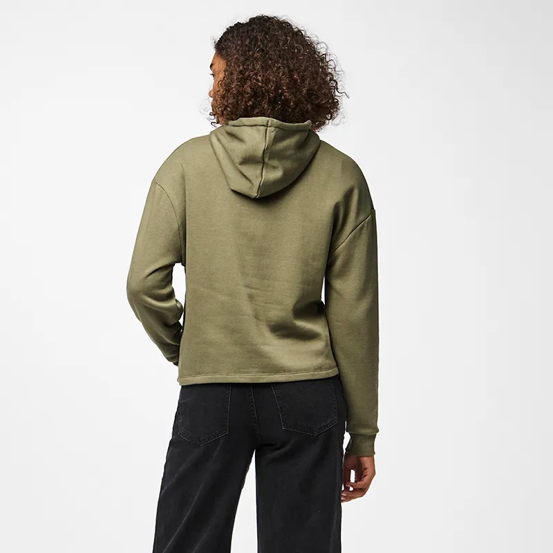 Pieces Chilli Women's Cropped Hoodie Deep Lichen Green