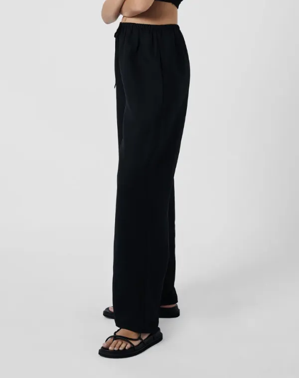 South Beach Linen Pants Black