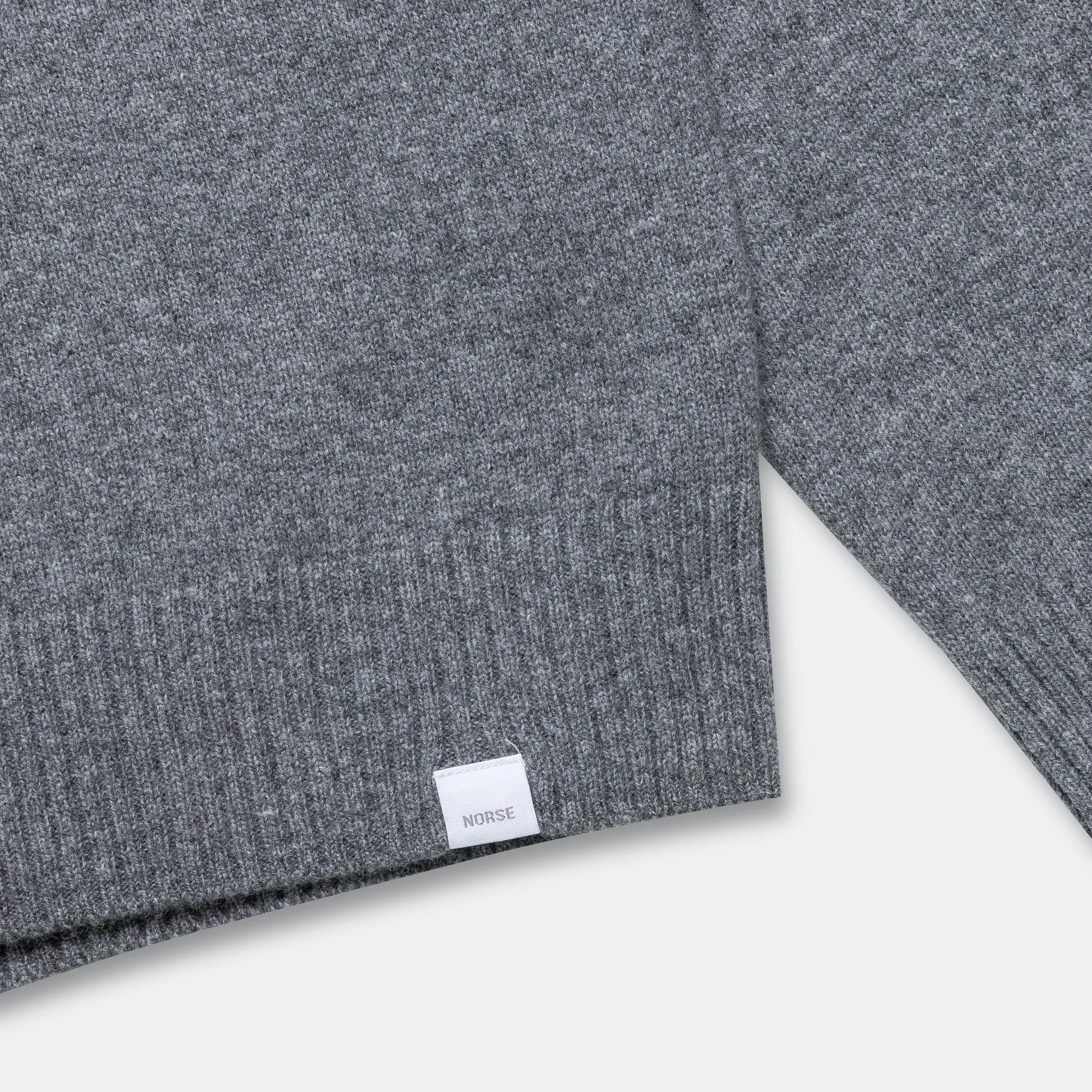 Standard Merino Lambswool Polo - Grey Melange