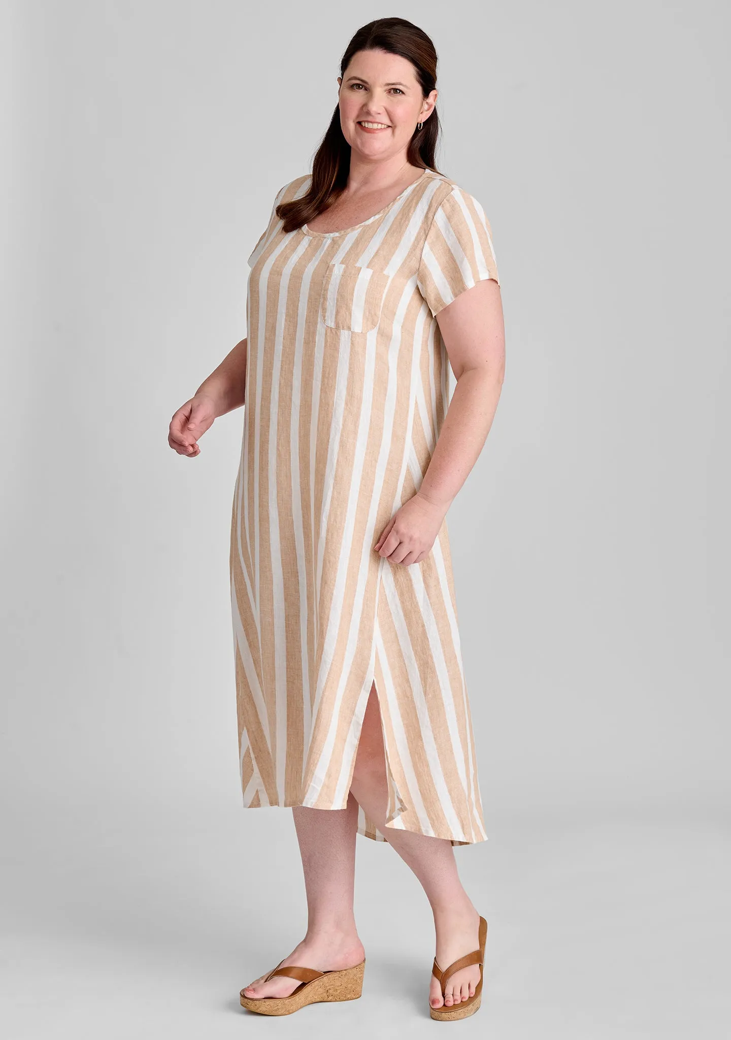 Stretched Top - Linen Shift Dress